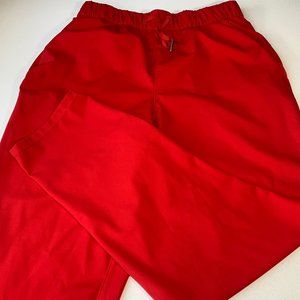 WOMENS RED PULL ON SOFT JOGGER PANTS SIZE MEDIUM LIKE NEW